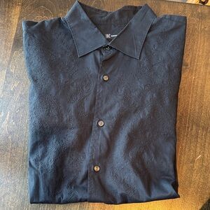INC International Concepts Black Paisley Men's Shirt
